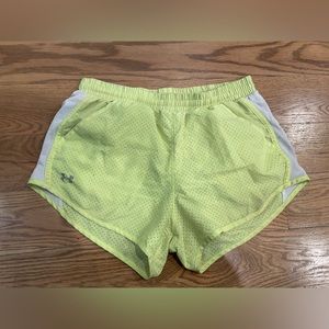 Neon under armor running shorts